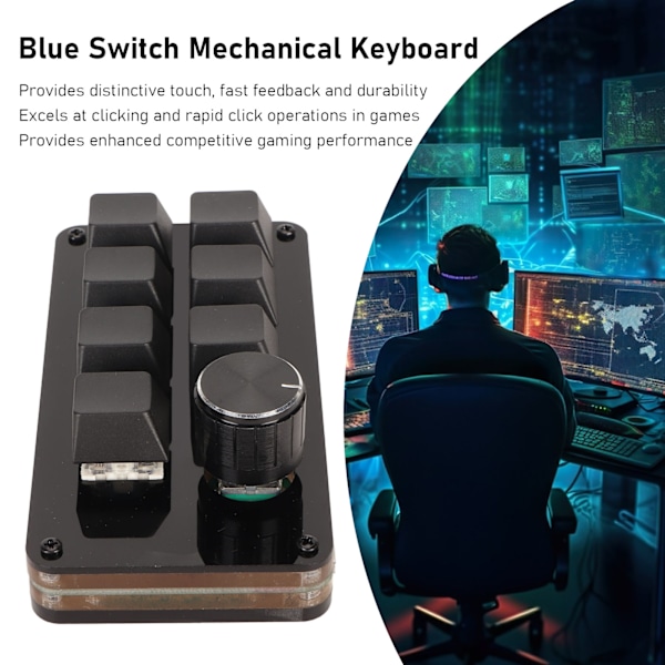 Makro Programmeringstastatur Hotswap Enhånds Blå Switch Mini 7 Nøgle Mekanisk Keypad med Knap til Spil Arbejde