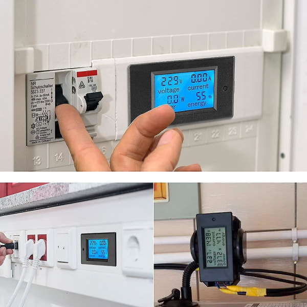 Digital Voltmeter Ammeter Ac 80~260v 100a Ct Spänning Ström