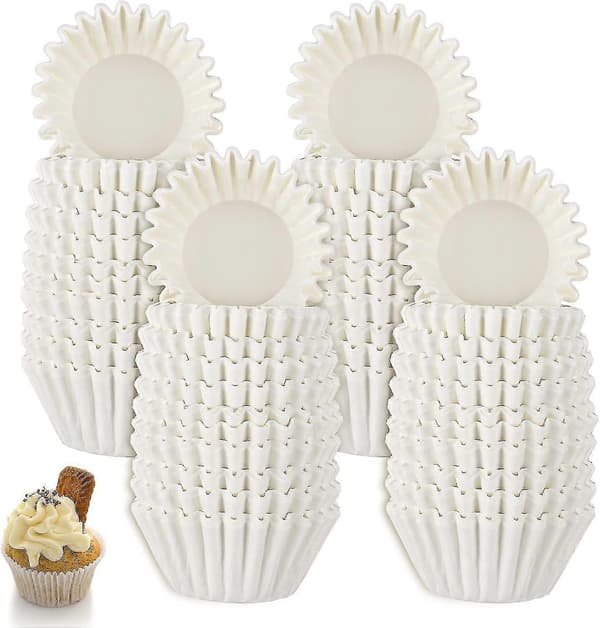 Papirbageforme til muffins - 1000 stk. mini fedtbestandige forme