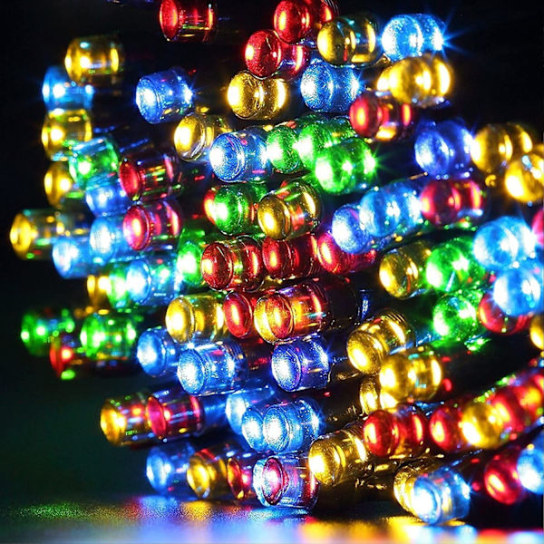 Ljusa 200 LED julslingor, 75 FT Anslutningsbar vattenp Multicolor 200 LED