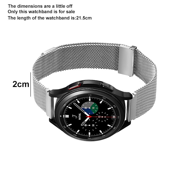 Metalrem til Samsung Watch5, Watch4-20mm
