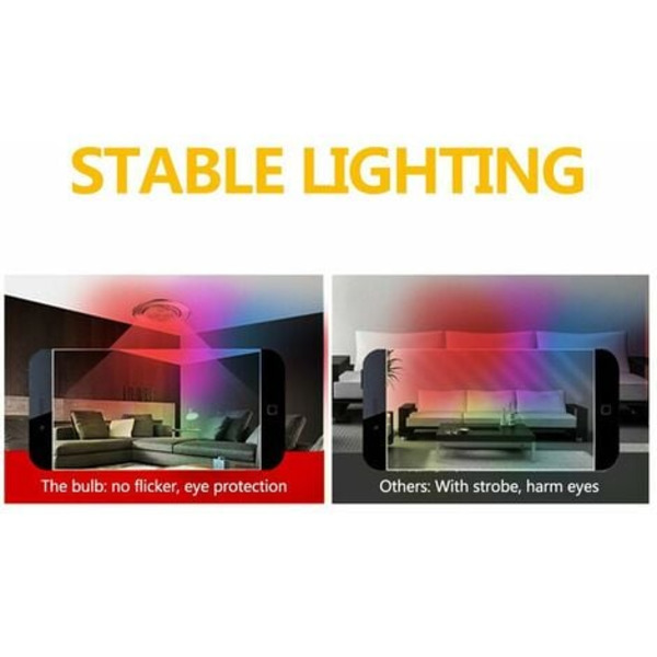 RGB-pære E27 LED fjernkontroll dimbar fargeskiftende lampe farget pære RGB-pære E27-kontakt, RGB+W 5W/A60 (minnefunksjon) - RGB+W 5W/A60 (minne
