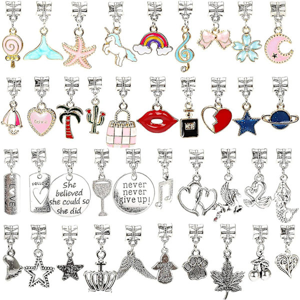 130 delar Charm armband gör-det-själv smyckesset