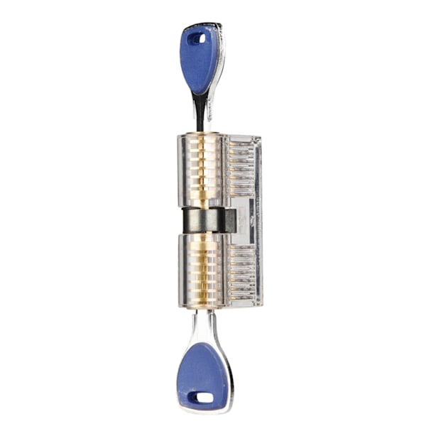 7-pack Akryl Multi-typ Lås Transparent Hänglås med Träning Lås Praktiskt Set