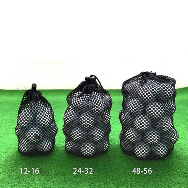Nylon Mesh Net Bag Golf Tennis Balls Carrying Drawstring Storage