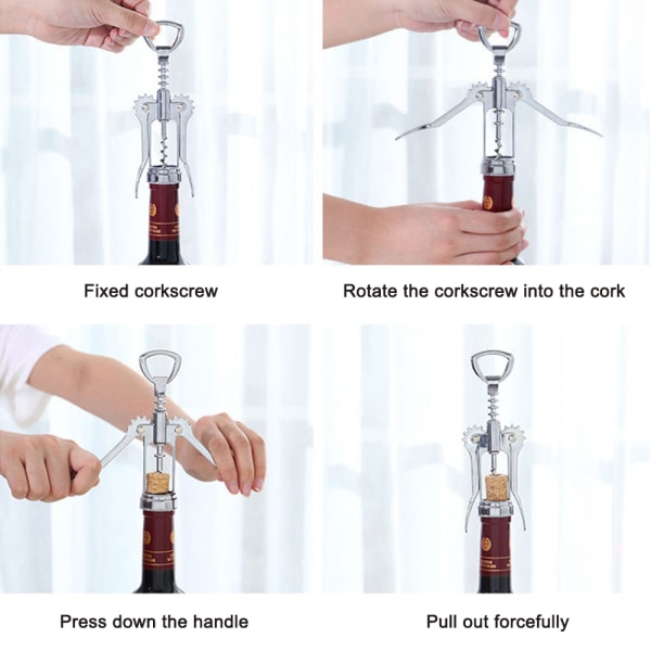 Vinkorkskruv hushålls multifunktionell vinkorkskruv för att öppna vinartefaktflasköppnare