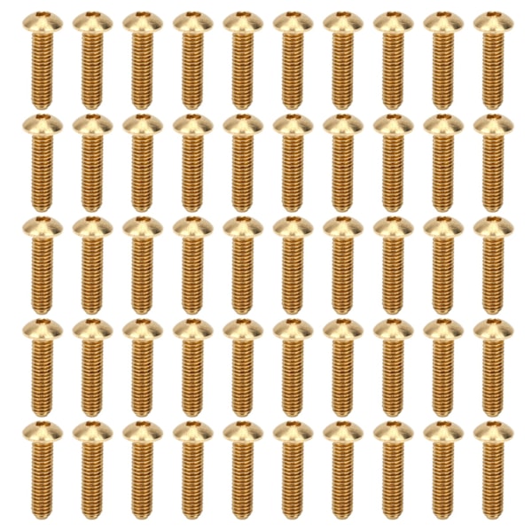50 stk. Hex-skrue med halvcirkelformet hoved i rent kobber Hardware Tilbehør Fastgørelseselementer M4 x 16 mm