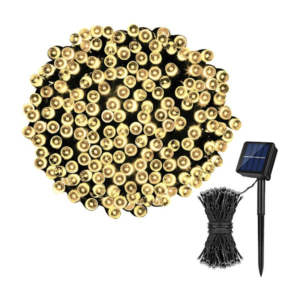 72ft 200 LED solcellslingor med 8 lägen för trädgård, gård,