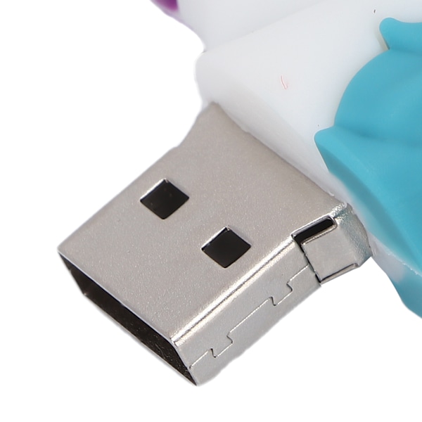 USB 2.0 Flash Drive Blå Djurdesign Data Lagringsverktyg Kreativ Gåva för Familj Vän 32GB