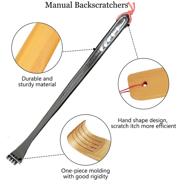 Back Scratcher - 2-pack trä personlig massageapparat för kvinnor och