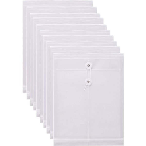 A4Letter Size Clear Poly Envelopes with String Closure Top