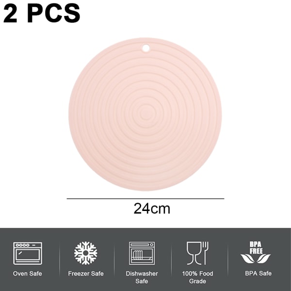 2 stk varmebestandige silikone grydeunderlag, varme