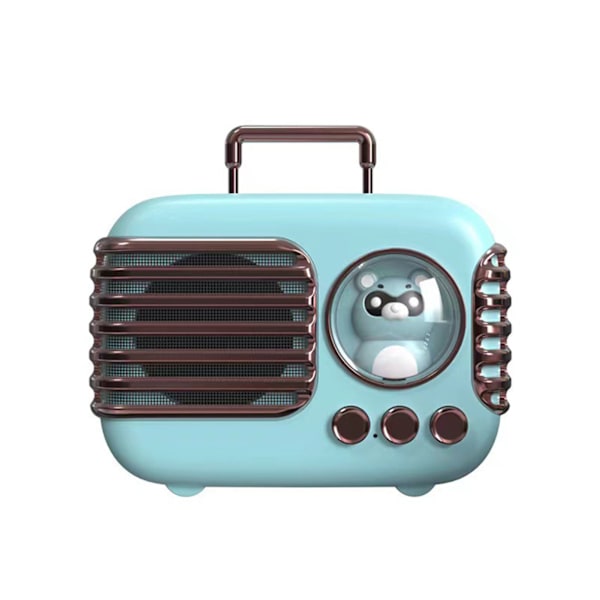Grøn sød retro Bluetooth-højttaler Mini bagage Mini højttaler Kreativ vintage dejlig lille højttaler