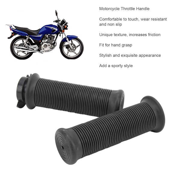 1 Pari 22mm Moottoripyörän Kaasukahva Mukava Istuvuus Skootterille GY6 50cc 80cc 125c 150cc Musta