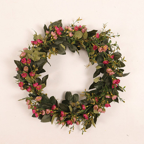 Rustik Krans i Hantverksstil, Säsongsbetonad Heminredning Med En Touch Av Natur, Halvhandgjord Blomsterkrans För Inom- Och Utomhusmiljöer, Perfekt För