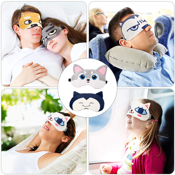 Söt Sleeping Eye Mask Plysch Blindfold Travel Sleep Masks Mjuk