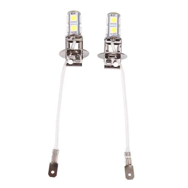 9SMD, 2x H3 5050 White 9 SMD LED Xenon DC12V