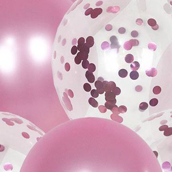 60 stk. 12 tommer, perlemorsfarvede balloner + ballon med pailletter |