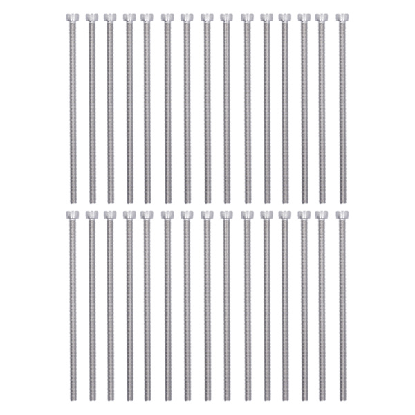 30 stk. Sekskantbolter med hode, A2‑70 304 Rustfritt Stål, Marinekvalitet, Festemateriale, M6x110