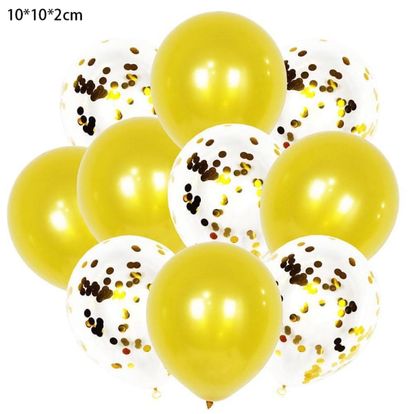60 Pack 12 tommer, perlefarvede balloner+pailletter ballon | Lat