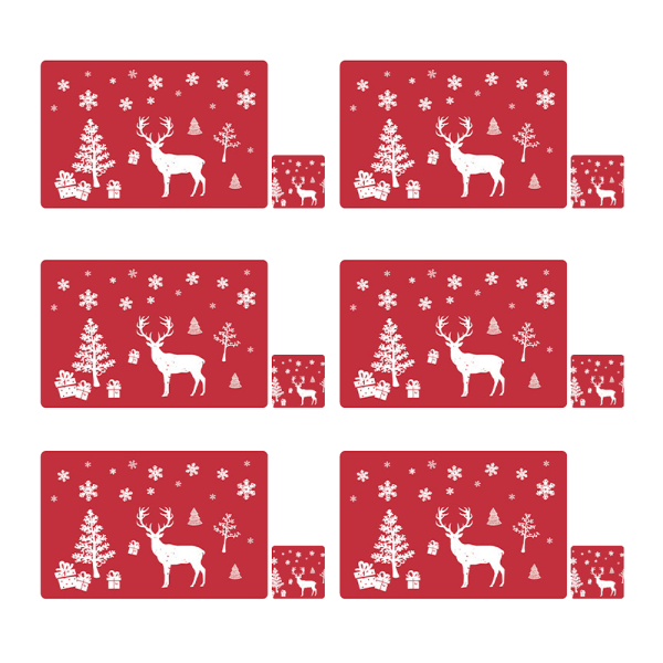 Juleunderlag for bordunderlag, bordunderlag med PVC-trykk