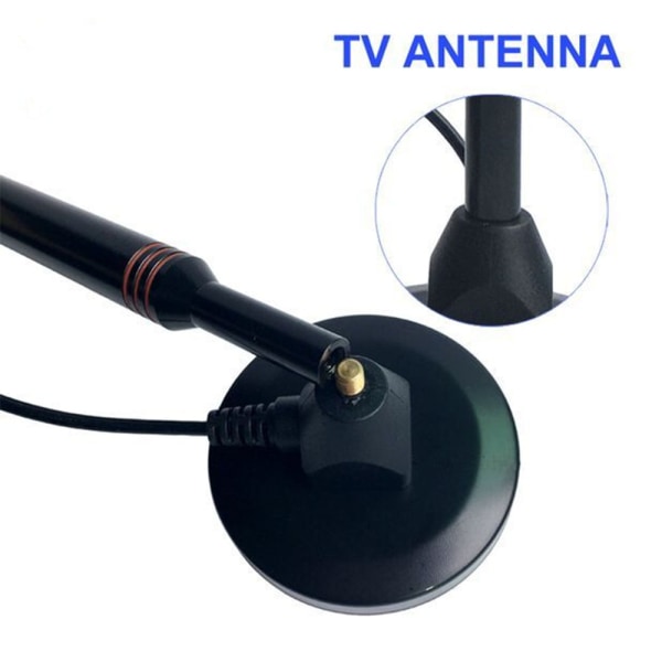 Digital HDTV-antenn - Inkluderar magnetisk bas och koaxialkabel