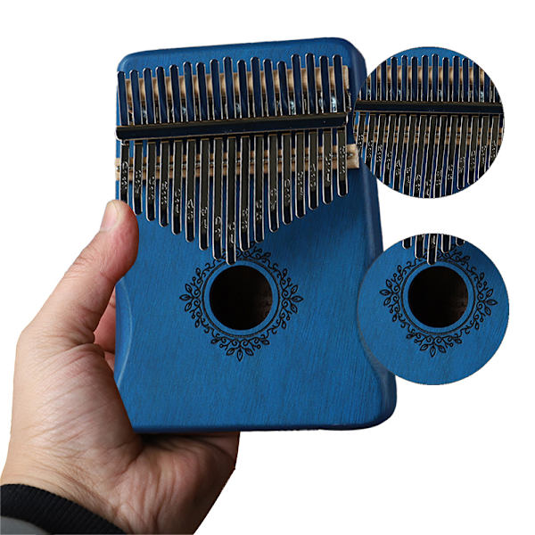 17-tangenters kalimba tommelfingerklaver; stemmehammer, fingerdæksler, tangent