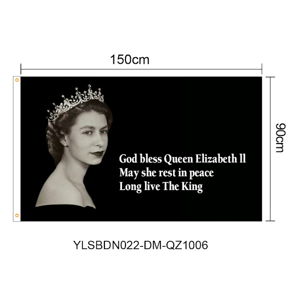 Hennes Majestäts flagga, minnesmärke över Storbritanniens drottning
