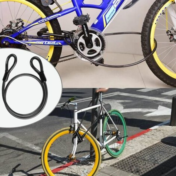 Cykel U-lås, Cykellås [3 nycklar], Cykel U-lås med 1,2 m Flex