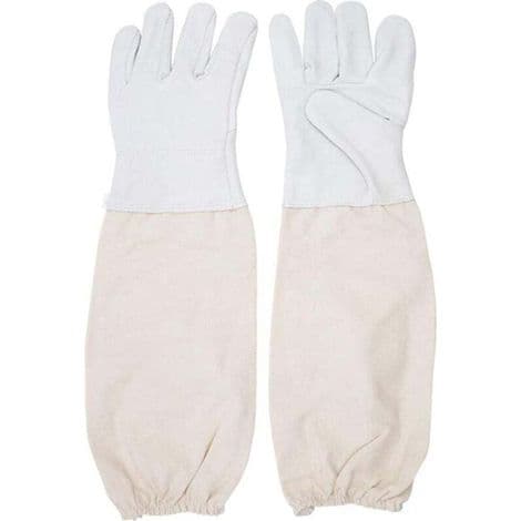 Goatskin Beekeeping Protective Gloves with Ventilated Sleeves, Universal Model, Leather Gloves for Beekeepers, Beekeeping Tools