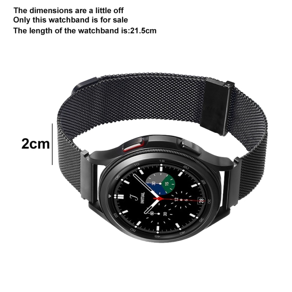 Metalrem kompatibel med Samsung Watch5, Watch4-20mm