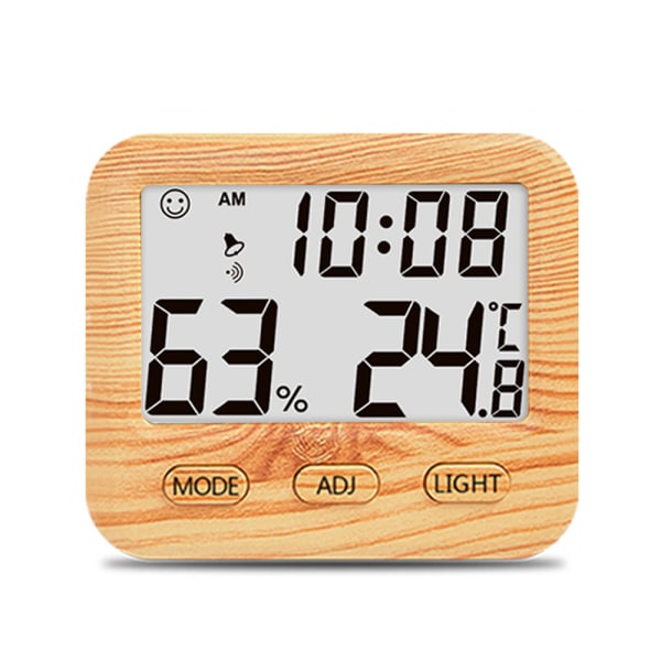 Temperature Humidity Gauge with Desk Clocks for Bedroom