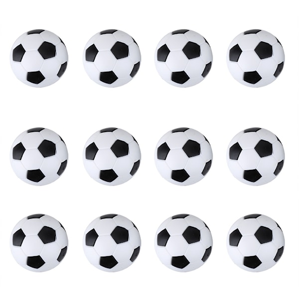 12 stk. bordfodboldspil udskiftningssæt mini 36mm fodbolde bolde sæt tilbehør