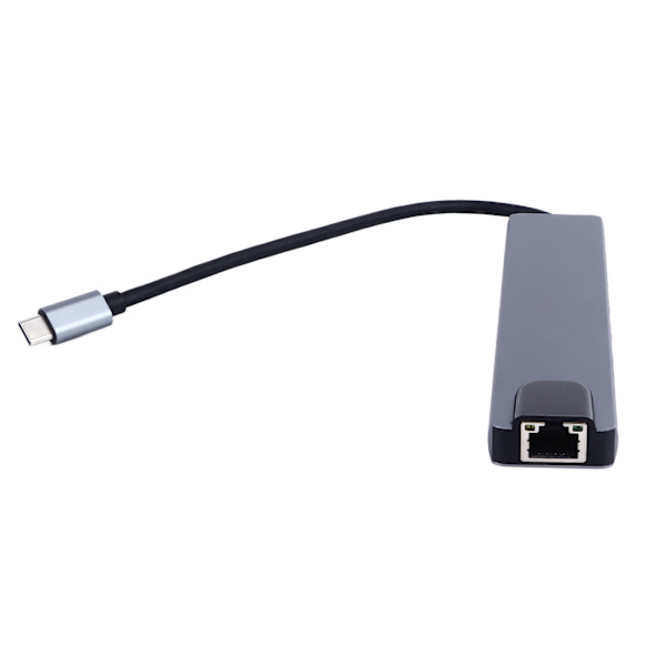 Tyyppi C -keskitin 8 porttia, nopea 4K UHD RJ45 -portti, sinkkiseos, plug and play, tyyppi C -telakka PC-kannettavalle puhelimelle