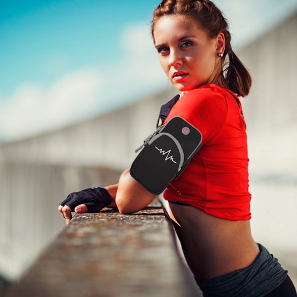 Canvas sportarmband för män och kvinnor fitness löpning arm sleeve handledsväska myntväska