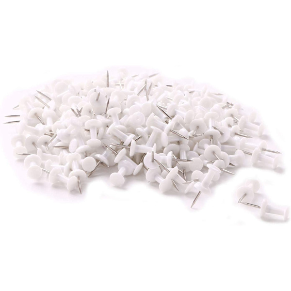 200 stk. farvede plastik trykknapper dekorative kort tommelfinger tegnestifter