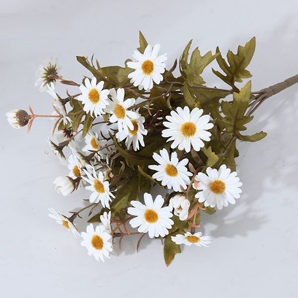 2 pak kunstige blomster, kunstige margueritblomster i løs vægt
