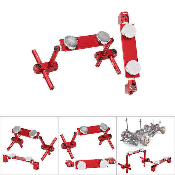 Alumiininen magneettinen Stealth Invisible Body Shell Mount Kit HSP 1/10 RC-kilpa-autoon (punainen)