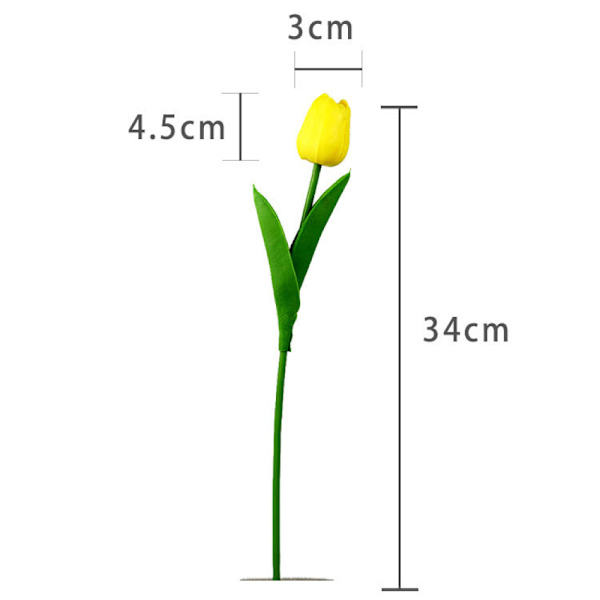 12 stk. Mini Tulipan Kunstige Blomster - Hvid