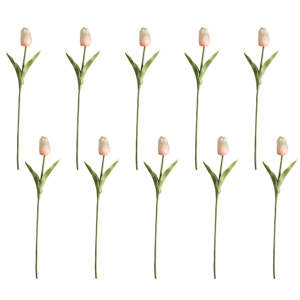 10 st PU konstgjorda tulpaner, realistiska konstgjorda blommor