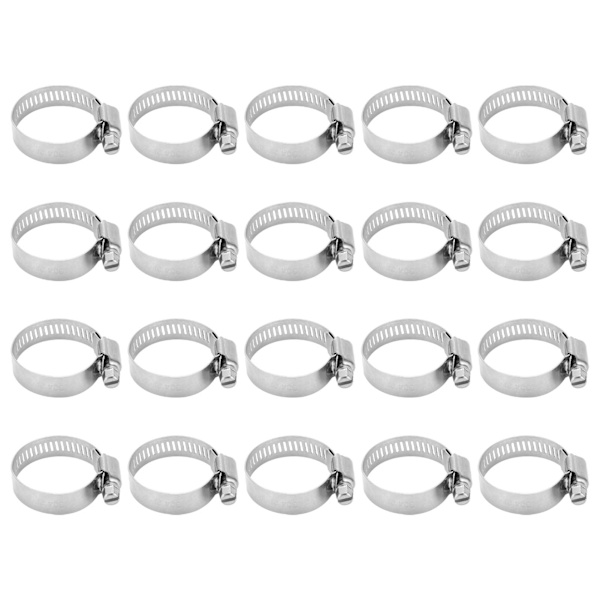 20 stk. Slangeklemmer Klemme Indvendig Spalte Udvendig Hex 304 Rustfrit Stål Beslag Hardware