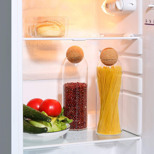 1300 ml förvaringsburk med kork 3 förvaringsburkar glas kryddburk gjord