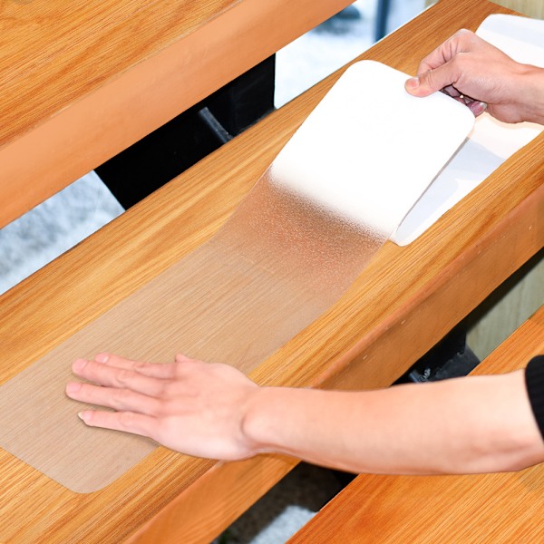 Antislip-trappstegsremsa, halkfria trappmattor, transparenta, halkfria trappstegsremsor, halkfria mattor, med installationsrulle