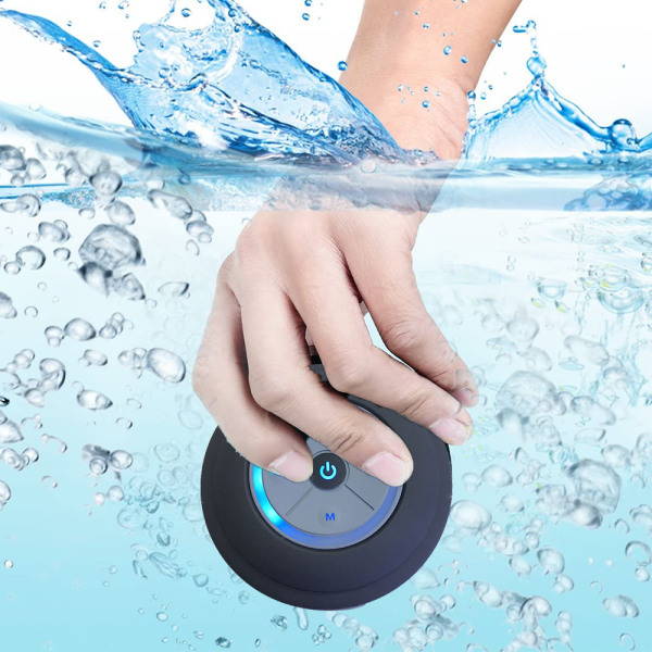Vattentät Bluetooth LED duschhögtalare FM-radio