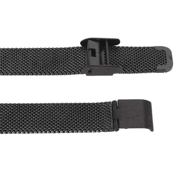 Justerbart ersättningsarmband för klocka, andningsbart fällbart spänne, snabbkoppling, armband i rostfritt stål för Mi Band 8, svart
