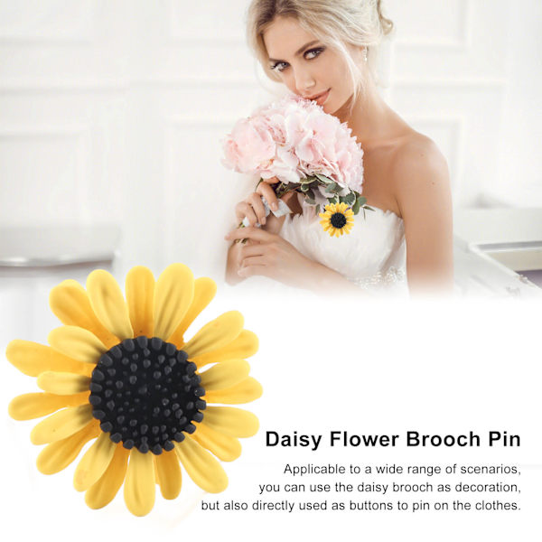 Daisy blomma brosch snygg utsökt kvinnor Daisy blomma brosch slag för kläder väskor tröjor