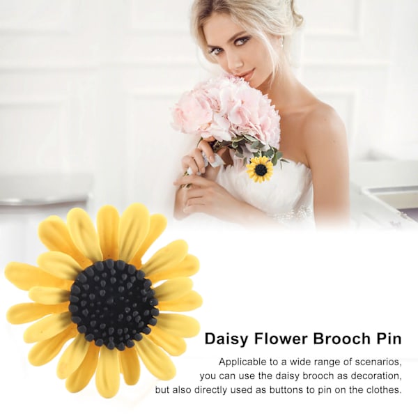 Daisy Blomster Brosche Stilful Eksklusiv Kvinde Daisy Blomster Brosche Revers til Tøj Tasker Sweatre