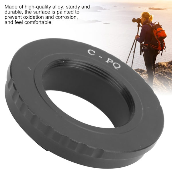 CPQ-objektivadapterring med bagdæksel til C-mount-objektiv til Pentax Q/Q10/Q7/QS1-kamera