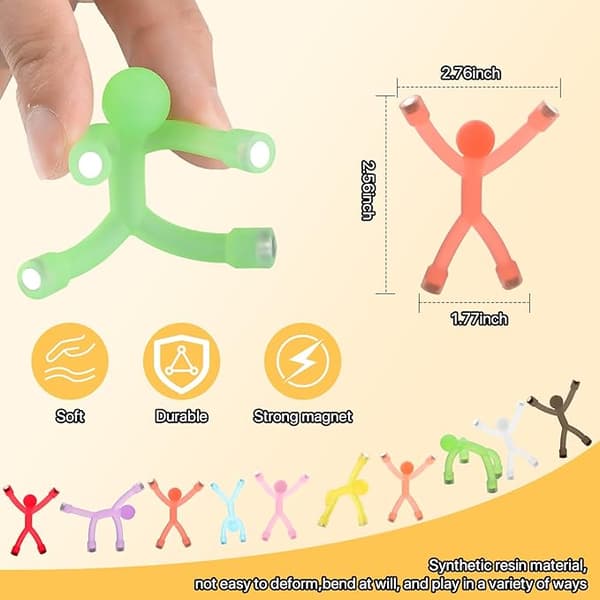 10 stk magnetiske reiseleker for barn, flybilreiser, sensoriske fidgetleker for gutter og jenter i alderen 3-8 år Translucent -10