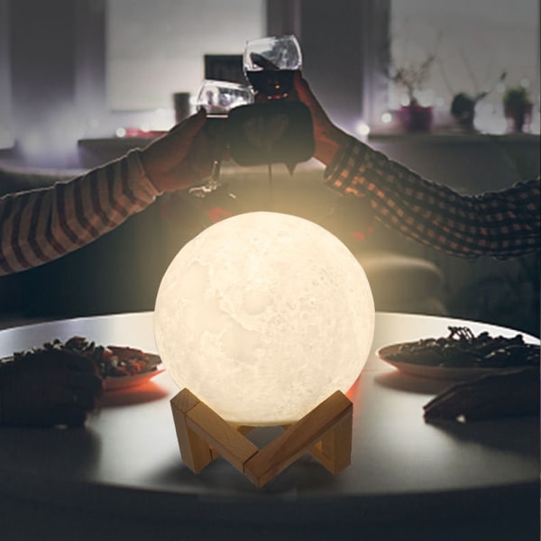 Moon Lamp Moon Night Light til børn Gave til kvinder Touch Control